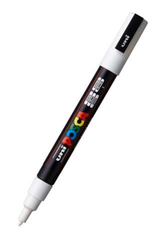 Rotulador Posca , medida PC-3M, trazo ancho 0,9-1,3 mm, dorado, plata,  blanco, 6