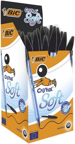 BOLIGRAFO BIC CRISTAL SOFT NEGRO