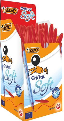 BOLIGRAFO BIC CRISTAL SOFT ROJO