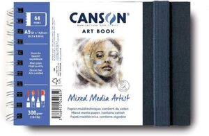 CUADERNO CANSON MIX MEDIA ARTIST 14,8X21 28H 300G G. FINO