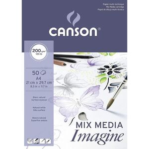 BLOC DIBUJO CANSON IMAGINE A4 50 HOJAS 200G