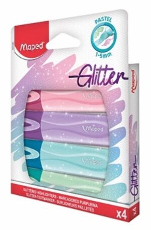 MARCADORES MAPED PASTEL GLITTER COLORPEPS (PACK 4)