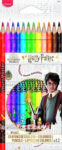 LAPICES COLORES MAPED  HARRY POTTER 12 COLORES