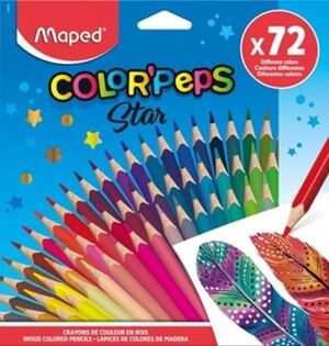 LAPICES COLORES MAPED 72 UNIDADES COLOR PEPS STAR