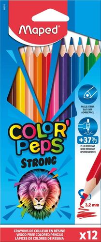LAPICES COLORES MAPED 12 UNIDADES COLOR PEPS STROMNG