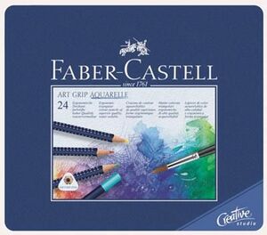 LAPICES ACUARELABLES FABER ART GRIP AQUARELLE 24 UNIDADES