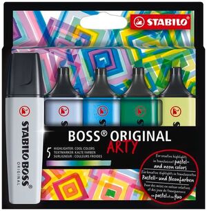 MARCADOR STABILO BOSS 70 ARTY PASTEL CALIDO (PAQ 5)