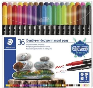 ROTULADORES STAEDTLER DOBLE PUNTA PERMANENTE 36 COLORES