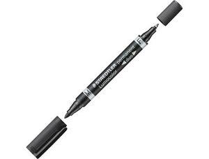 ROTULADOR STAEDTLER LUMOCOLOR DUO 34 COLOR NEGRO