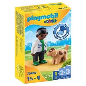 PLAYMOBIL 123 70407 VETERINARIO CON PERRO