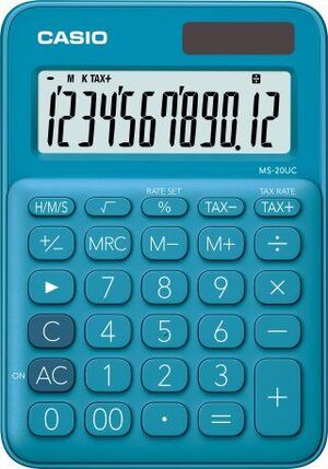 CALCULADORA SOBREMESA CASIO MS 20UC COLOR AZUL