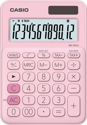 CALCULADORA SOBREMESA CASIO MS 20UC COLOR ROSA