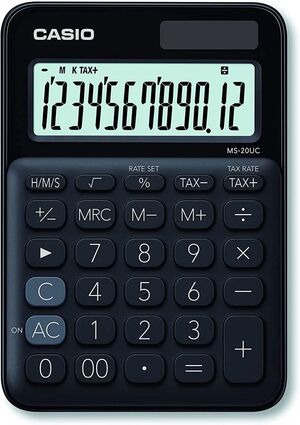 CALCULADORA SOBREMESA CASIO MS 20UC COLOR NEGRA
