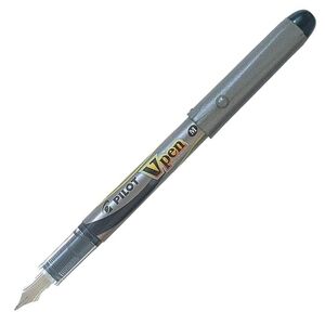 PLUMA PILOT V-PEN SILVER NEGRA