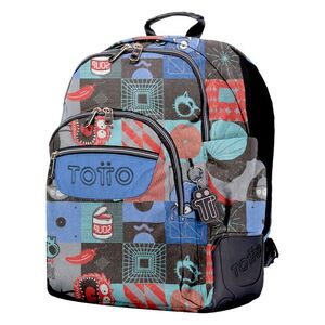 MOCHILA DOBLE TOTTO RAYOL 6JP CYBER MONSTRUOS