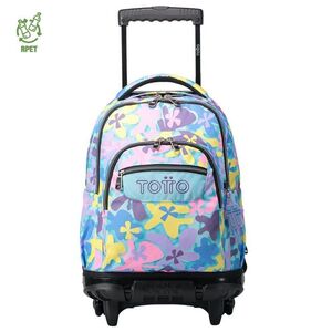 MOCHILA COMPACTA TOTTO RENGLONES 6JS FLORES HAWAIANAS