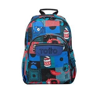 MOCHILA ADAPTABLE TOTTO ACUARELES 6JP CYBER MONSTRUOS