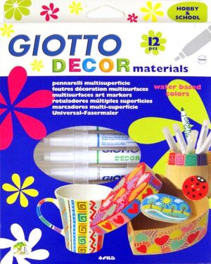 ESTUCHE 12 ROTULADORES GIOTTO DECOR MULTIPLES SUPERFICIES