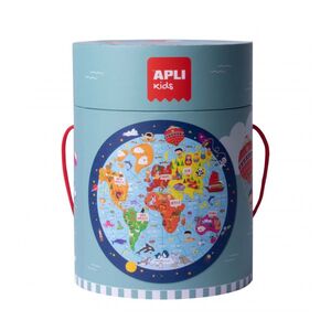 PUZZLE INFANTIL CIRCULAR MAPA MUNDI APLI KIDS 48 PIEZAS