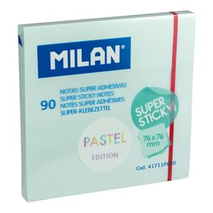 NOTAS ADHESIVAS MILAN 76X76 AZUL PASTEL