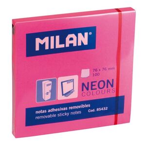 NOTAS ADHESIVAS MILAN 76X76 ROSA NEON