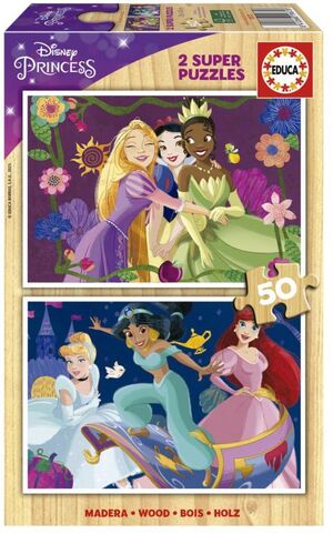 PUZZLE INFANTIL DISNEY PRINCESS 2X50 PIEZAS