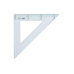 ESCUADRA SAFTA 25 CM GRADUADA TRANSPARENTE