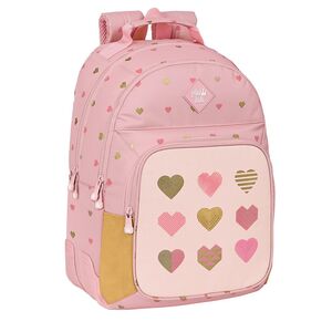 MOCHILA DOBLE ADAPTABLE GLOWLAB HEARTS