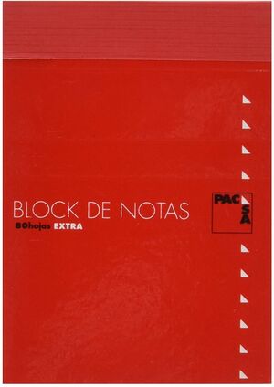 BLOC NOTAS CON TAPA CUARTO 80H 60G LISO PACSA