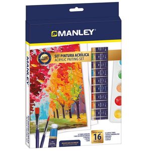 SET CREATIVO MANLEY ACRILICO 16 PIEZAS