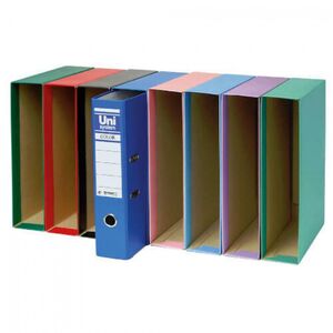 CAJA ARCHIVADOR DE PALANCA Fº UNISYSTEM ROJO