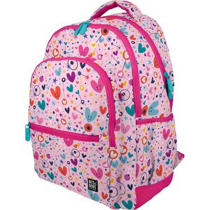 MOCHILA DOBLE ESCOLAR RUBBER BITS&BOBS 23 HEARTS