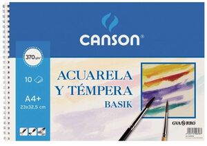 BLOC ACUARELA A4 10H BASIK 370 GR CANSON