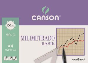 BLOC PAPEL MILIMETRADO A4 50H CANSON