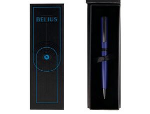 BOLIGRAFO BELIUS TURBO ALUMINIO COLOR AZUL Y NEGRO