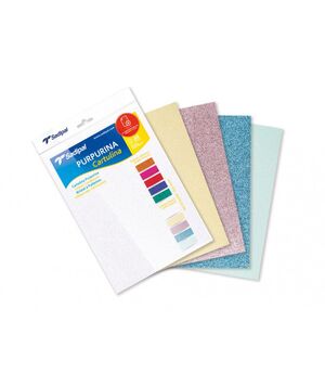 PAQUETE 5 CARTULINA PURPURINA A4 SADIPAL SURTIDO 