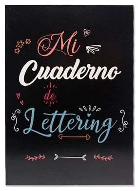 CUADERNO DE LETTERING A4 50 HOJAS NEGRAS 80G