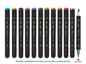 ESTUCHE ACRILICOS DOBLE PUNTA ARTIST 12 COLORES