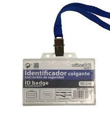 TARJETA IDENTIFICACION 90X55 COLGANTE CORDON/SEGURIDAD AZUL