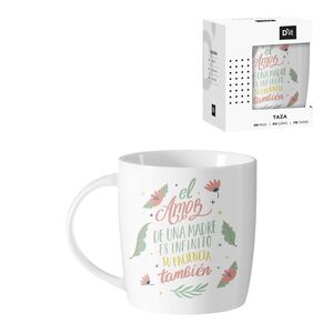 TAZA 350ML AMOR DE MADRE ES INFINITO Y SU PACIENCIA TAMBIEN DCASA