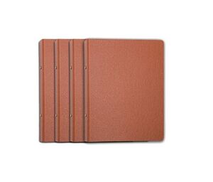 CARPETA FOLIO 2 ANILLAS 40MM CARTON GOFRADO Nº 12 CUERO