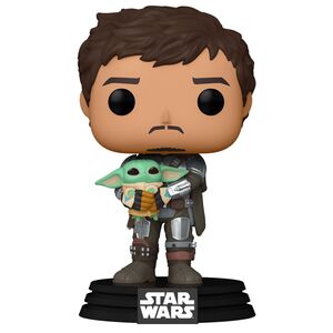 FUNKO POP STAR WARS MANDALORIAN MANDO HOLDING CHILD