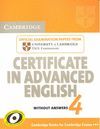 CAMBRIDGE CERTIFICATE IN ADVANCED ENGLISH 4 FOR UPDATED EXAM STUDENT'S BOOK WITH