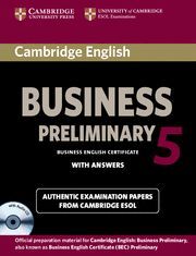 CAMBRIDGE ENGLISH BUSINESS 5 PRELIMINARY SELF-STUDY PACK (STUDENT'S BOOK WITH AN