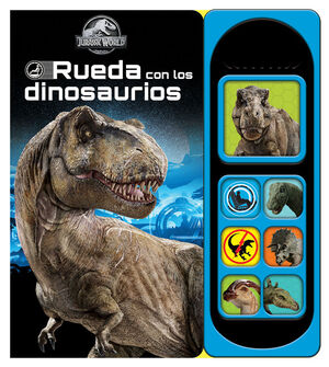 RUEDA CON LOS DINOSAURIOS. 7 BOTONES JURASSIC WORLD. LSB