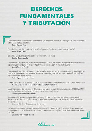 DERECHOS FUNDAMENTALES Y TRIBUTACION. MONOGRAFICO NUEVA FISCALIDAD