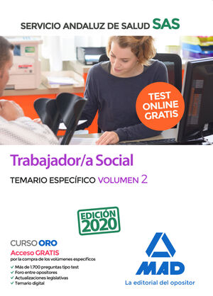 TRABAJADOR/A SOCIAL DEL SERVICIO ANDALUZ DE SALUD. TEMARIO ESPECIFICO VOLUMEN 2