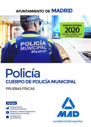 POLICIA DEL CUERPO DE POLICIA MUNICIPAL DEL AYUNTAMIENTO DE MADRID. PRUEBAS FISI