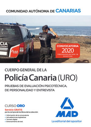 CUERPO GENERAL DE LA POLICIA CANARIA ESCALA BASICA (POLICIA URO). PRUEBAS DE EVA