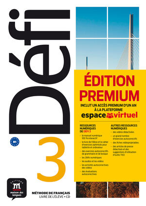 DEFI 3 PREMIUM LIVRE DE L´ELEVE + CD